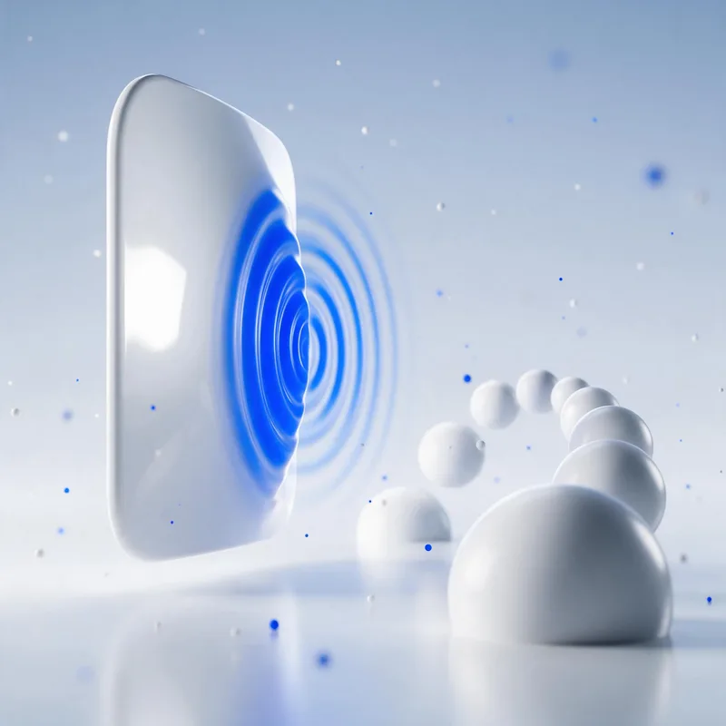 Représentation abstraite d'un webinaire B2B diffusant vers une audience