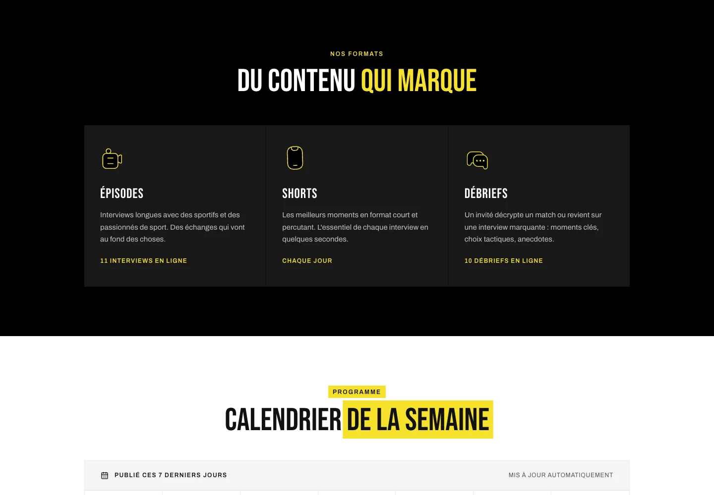 Charlii Parlons Sport, section 2 du site