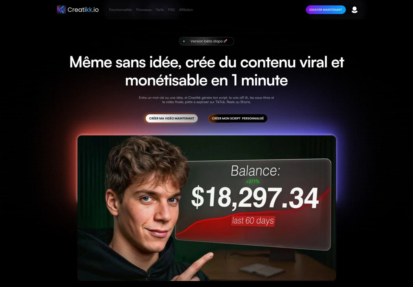 Creatikk, section 1 du site