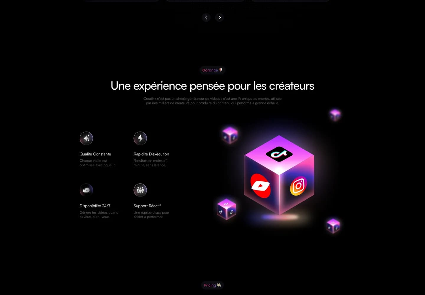 Creatikk, section 4 du site