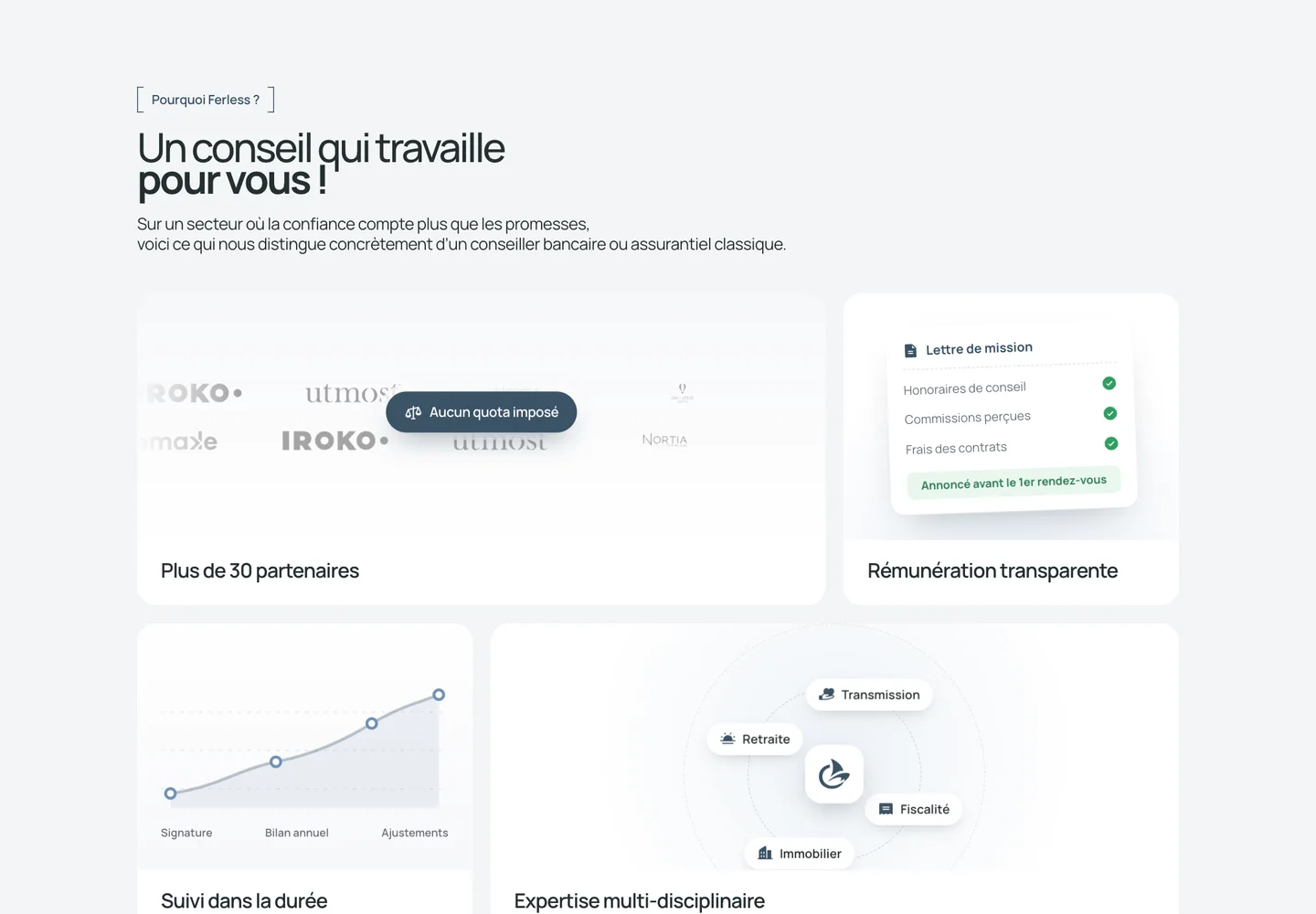 Ferless Conseil, section 1 du site