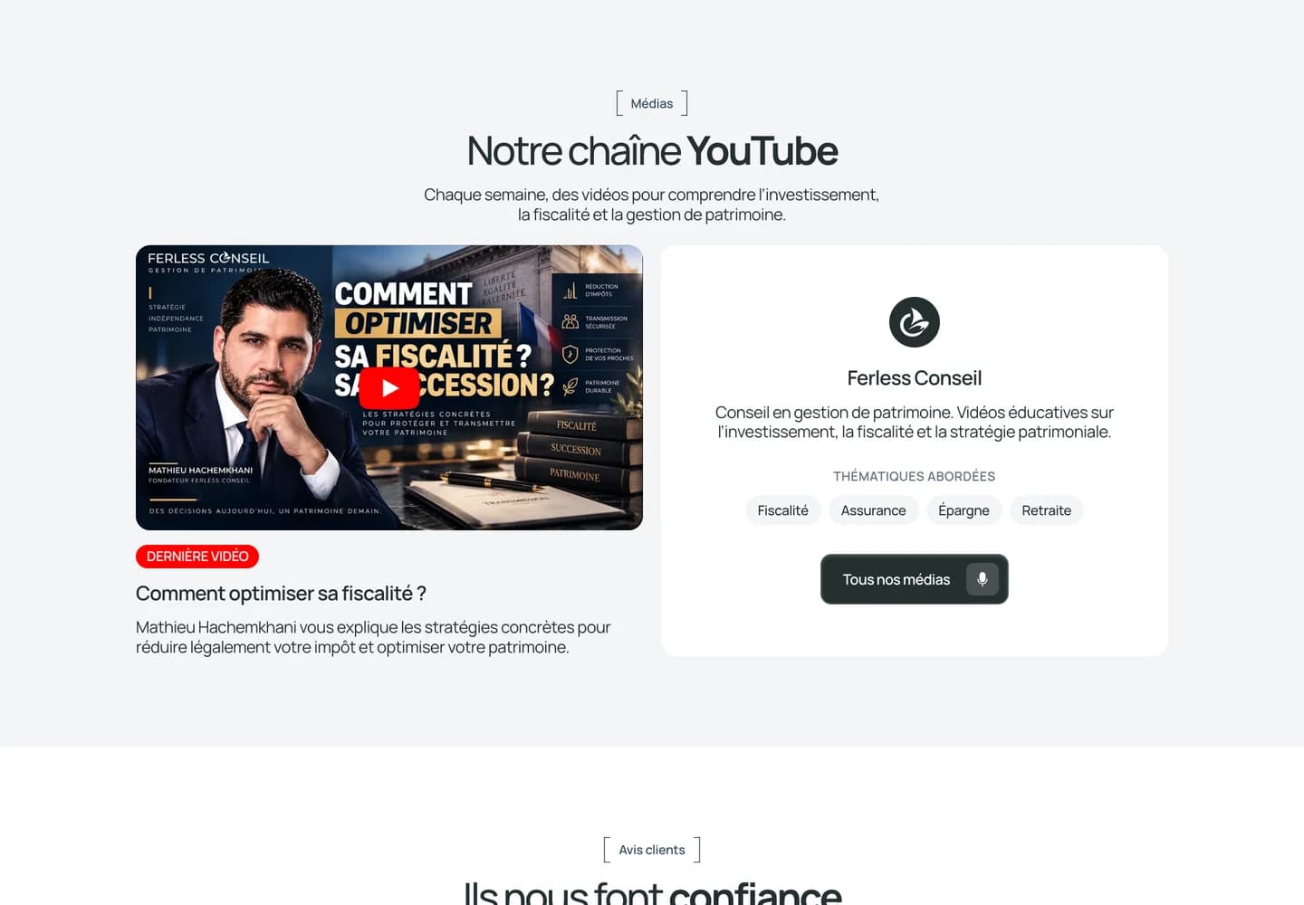 Ferless Conseil, section 4 du site