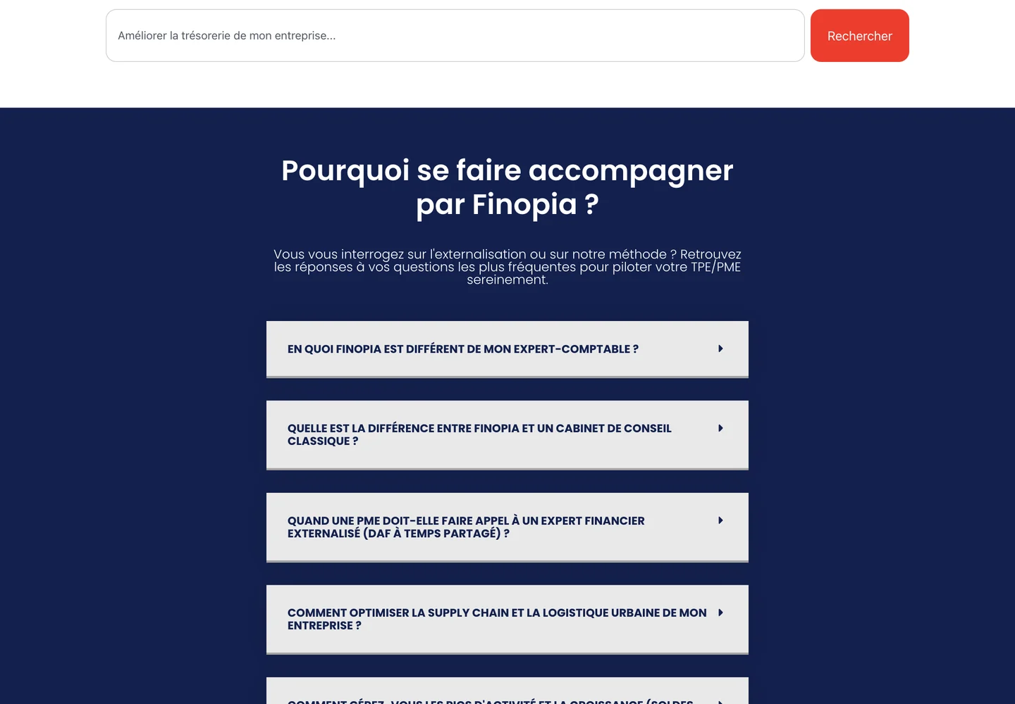 Finopia, section 4 du site