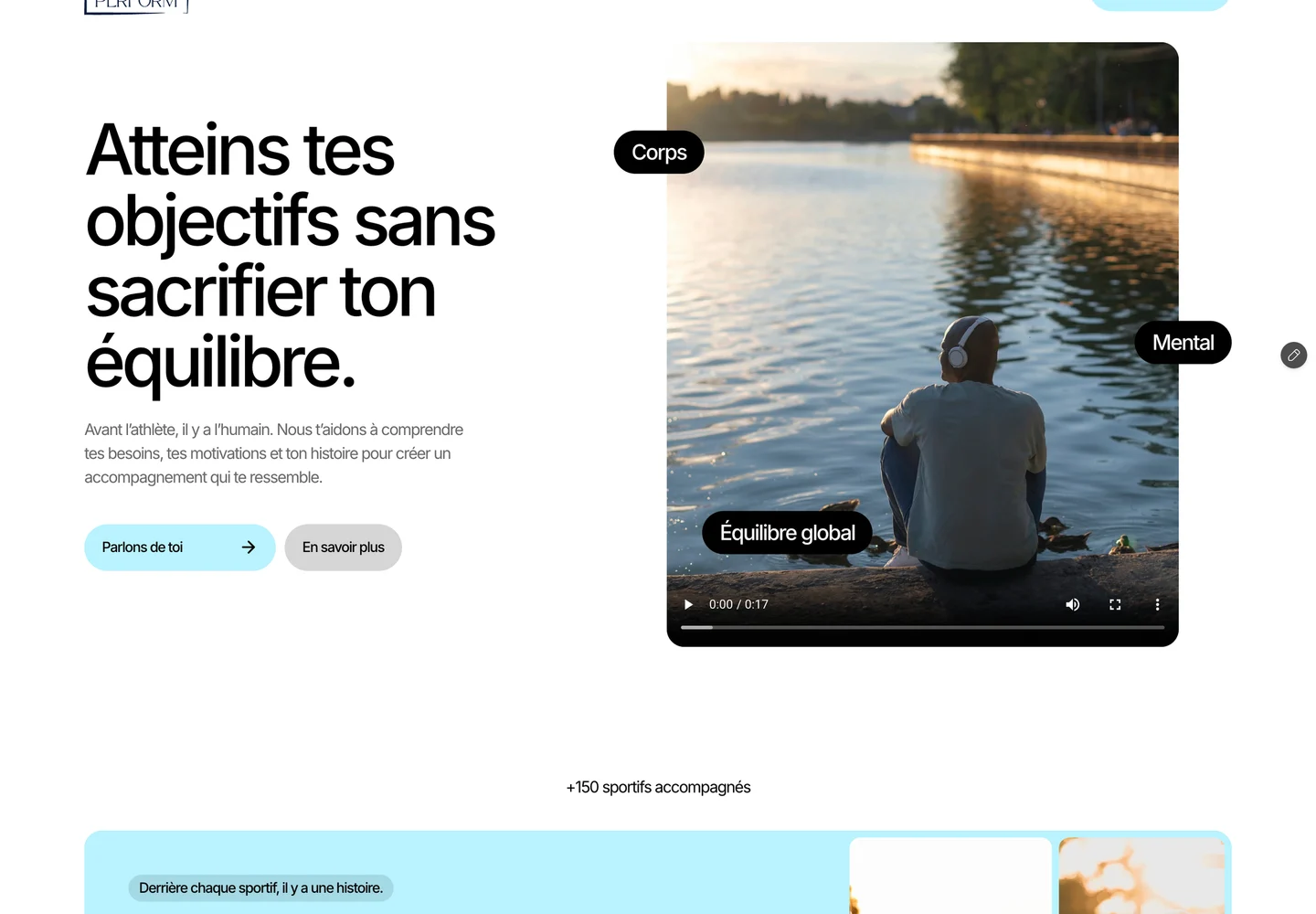 Humans Perform, section 1 du site