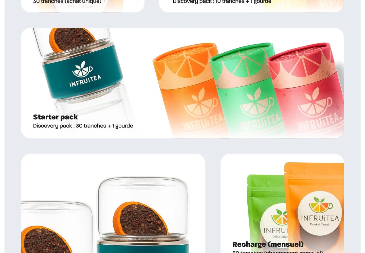 Infruitea, section 3 du site