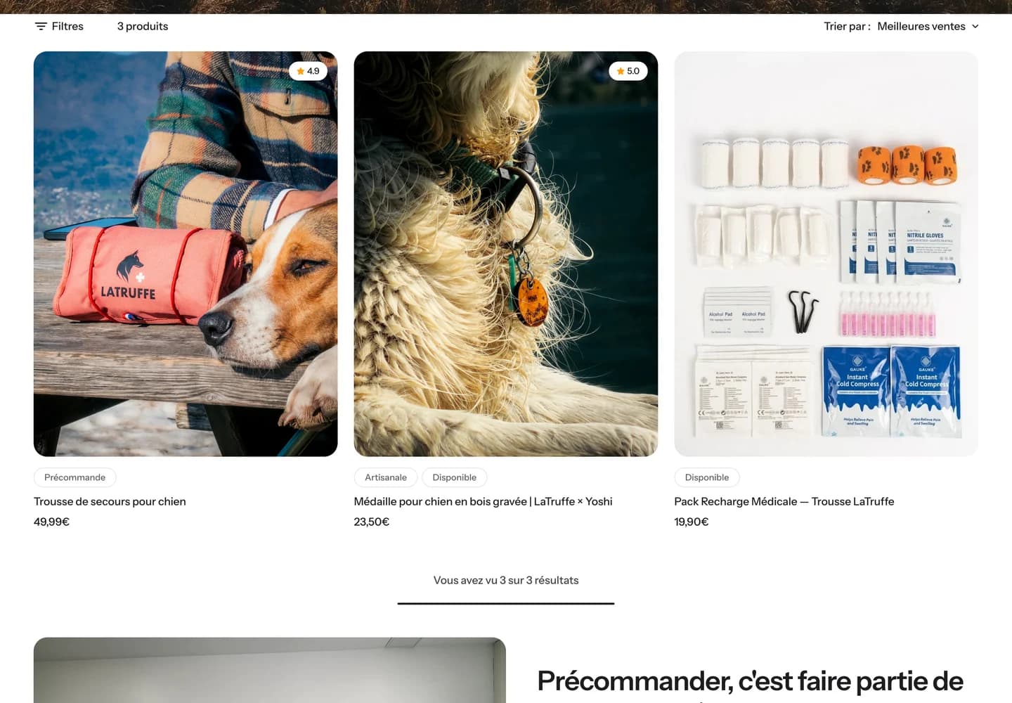 La Truffe, section 2 du site