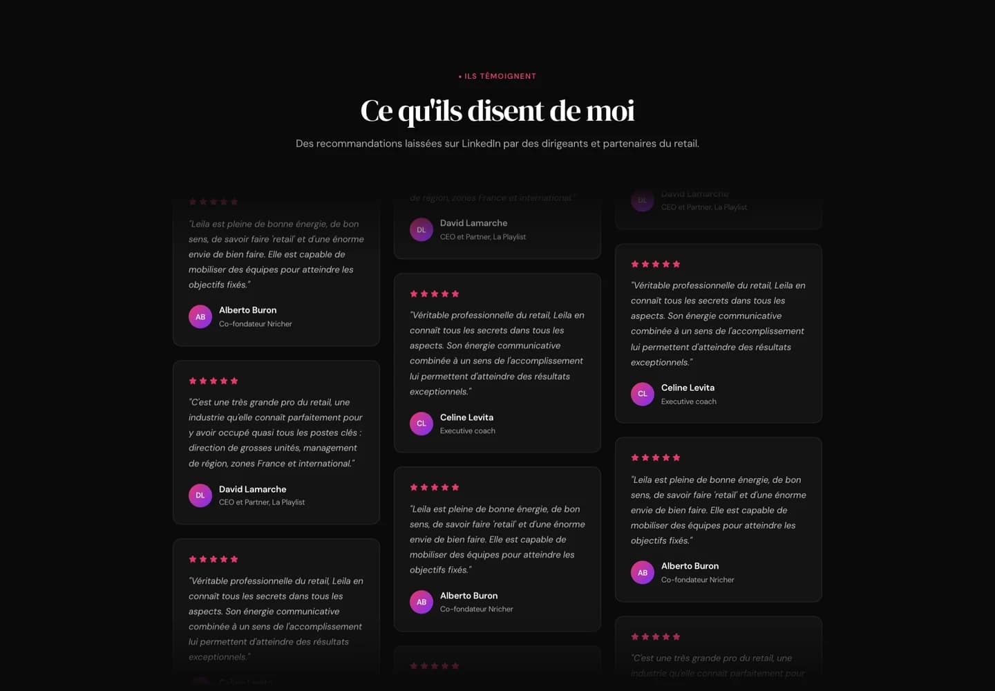Leila Ruiz, section 4 du site