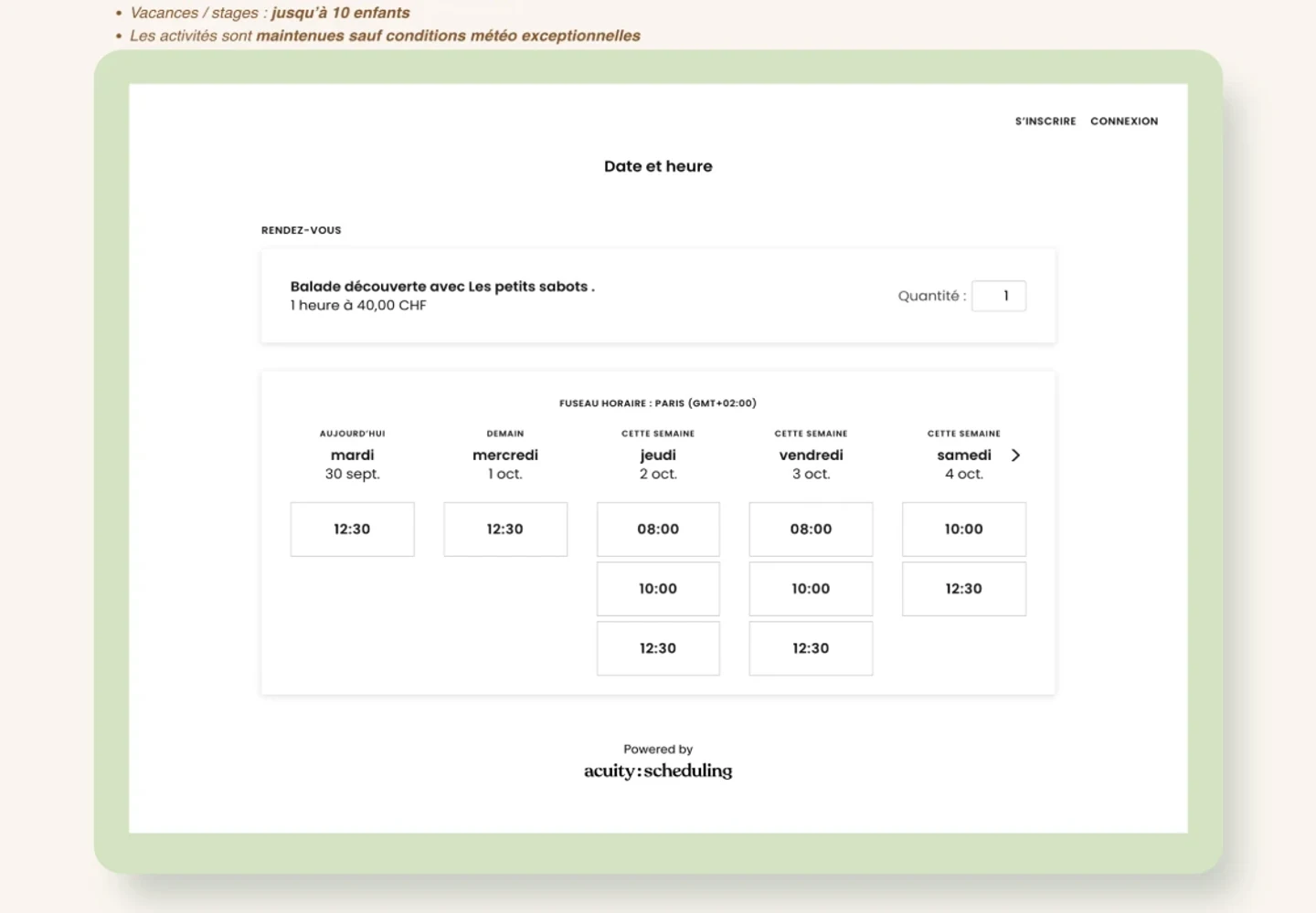 Les Petits Sabots, section 4 du site