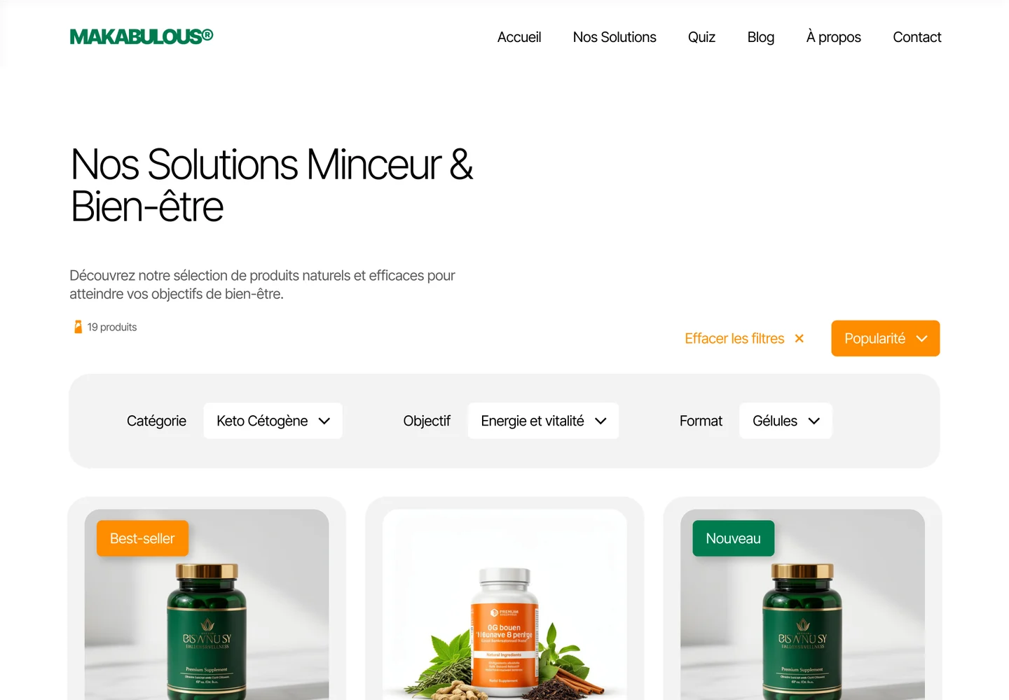 SlimmHarmony, section 3 du site