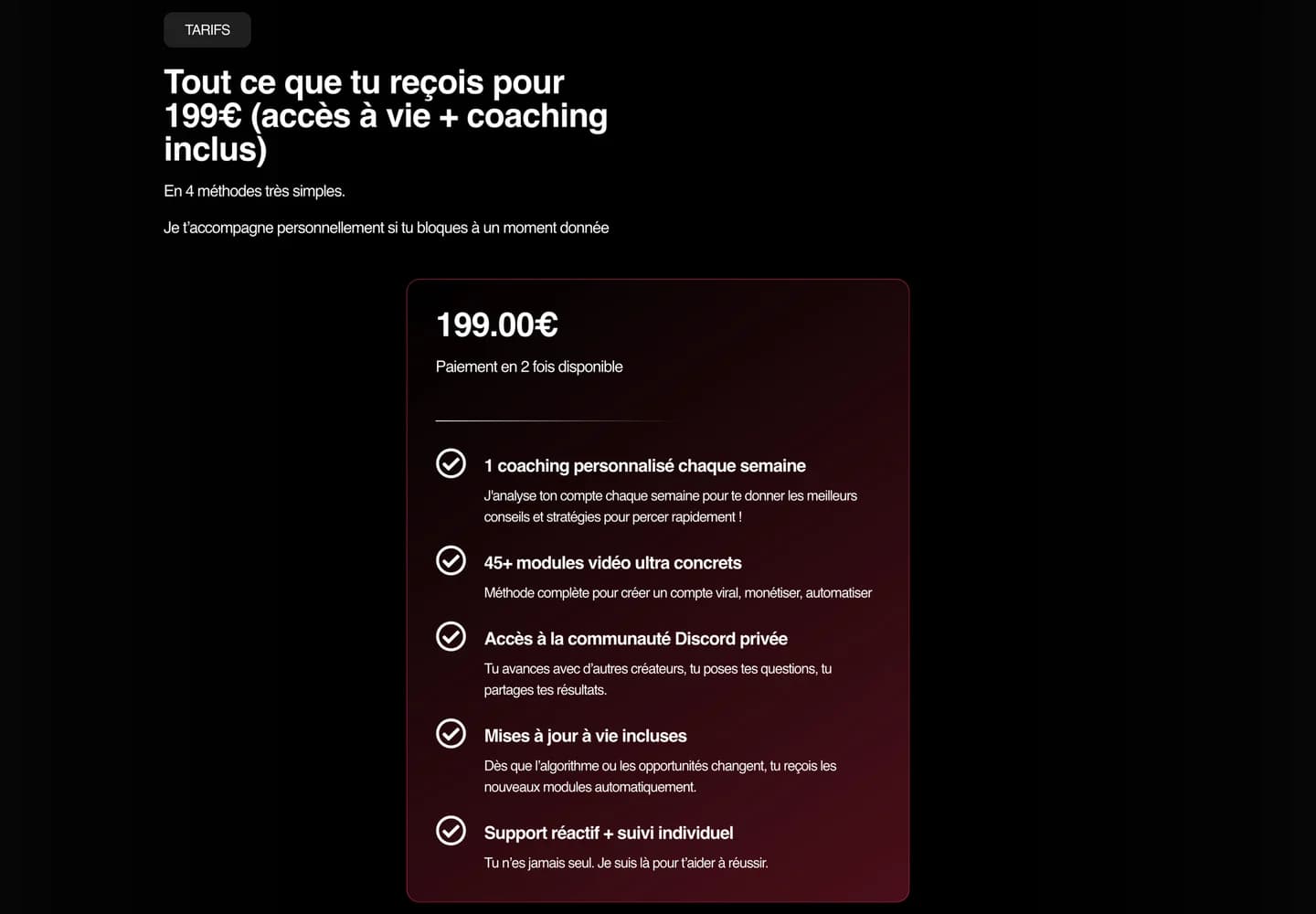 My New Life, section 4 du site