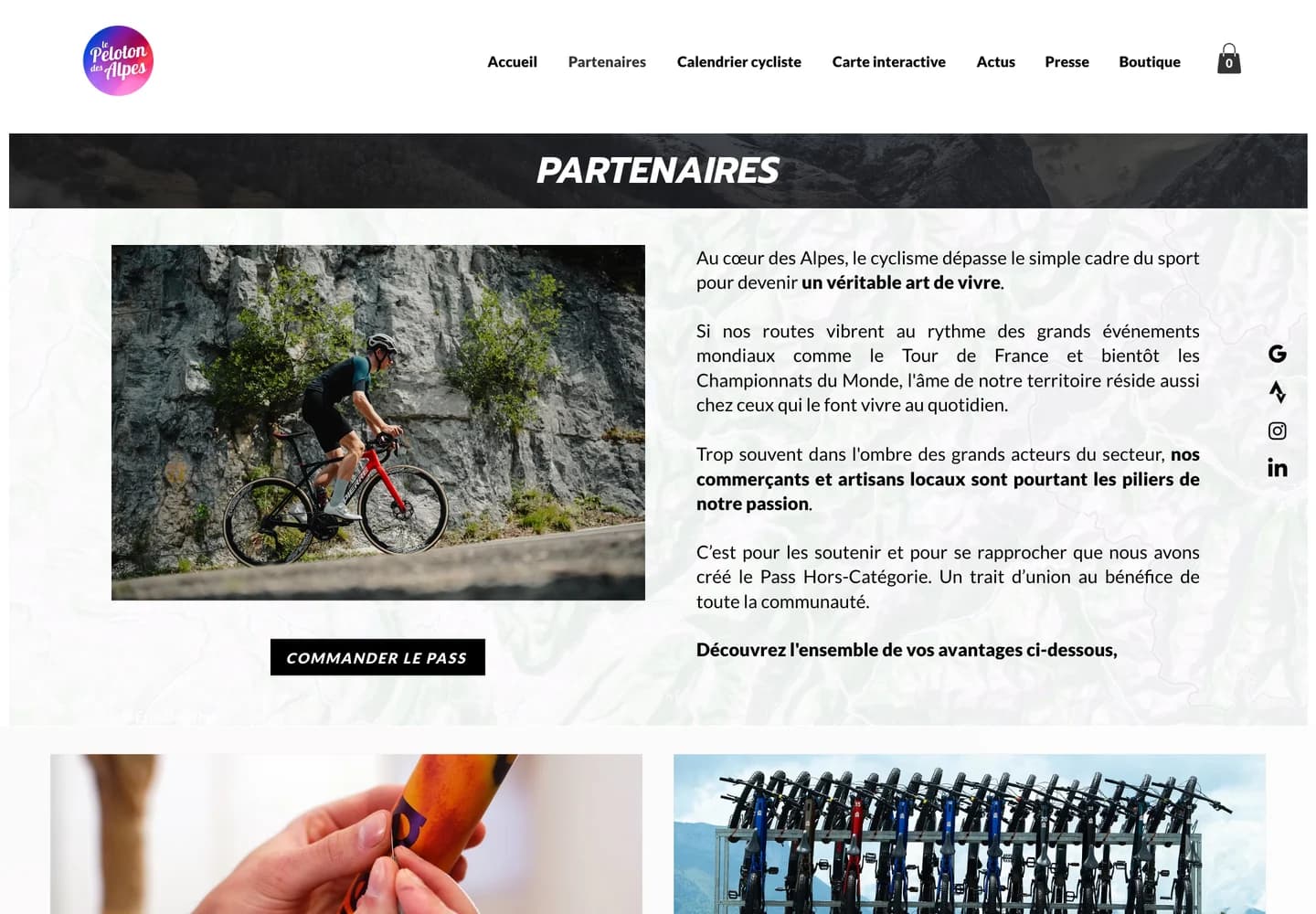 Le Peloton des Alpes, section 3 du site