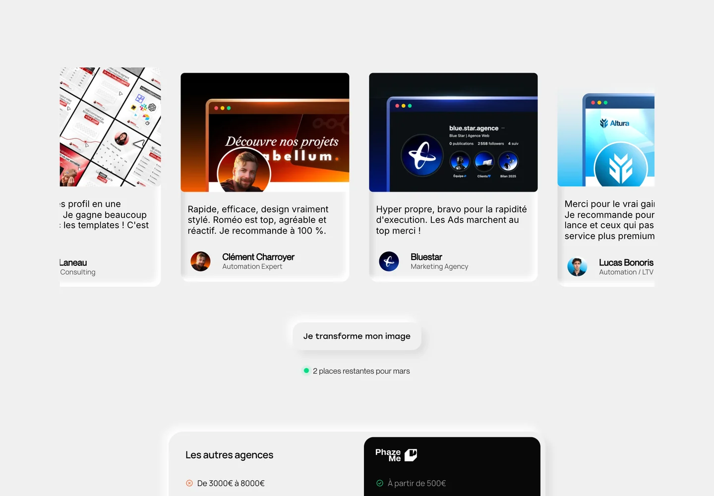 Phaze Me, section 4 du site