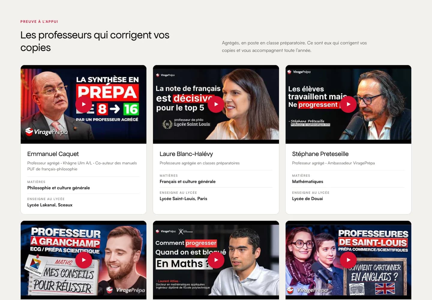 Virage Prépa, section 4 du site