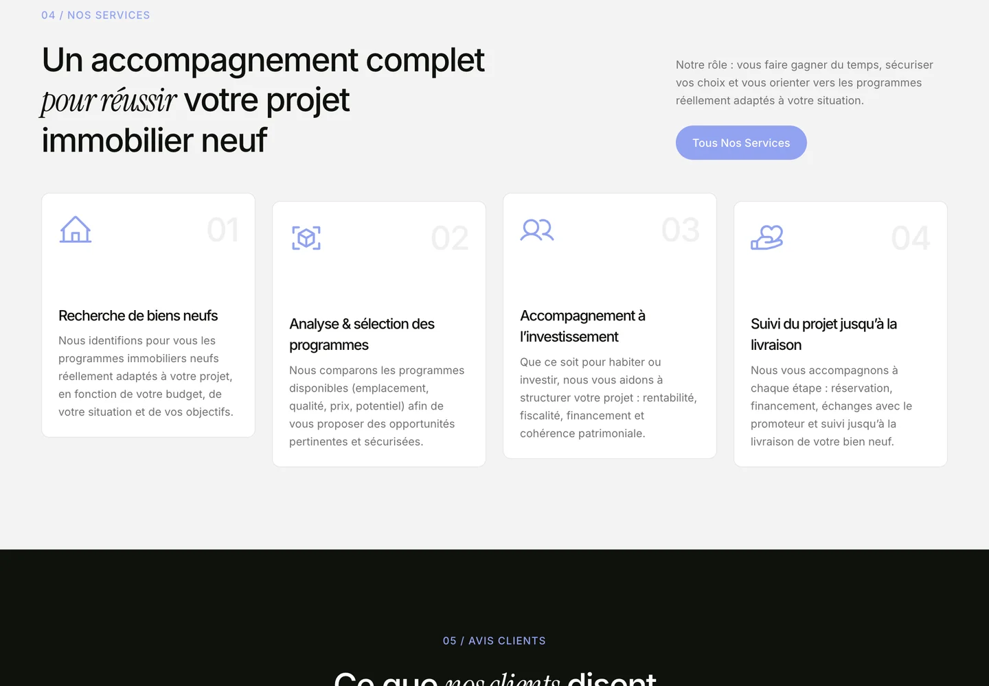VousFinancer, section 4 du site
