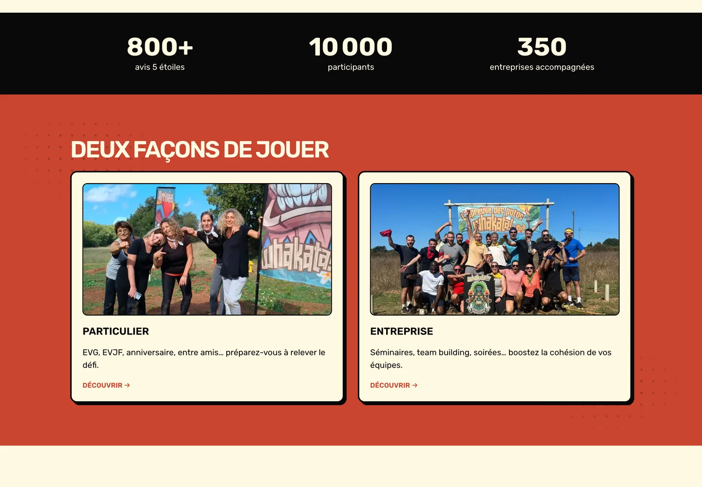 Whakata, section 1 du site