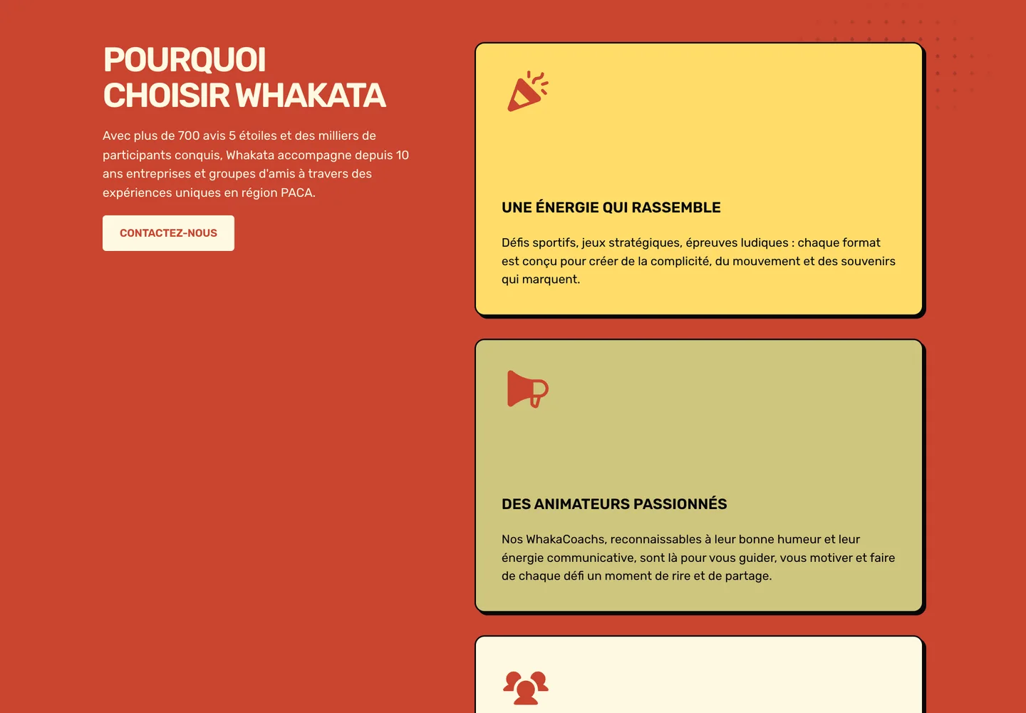 Whakata, section 2 du site